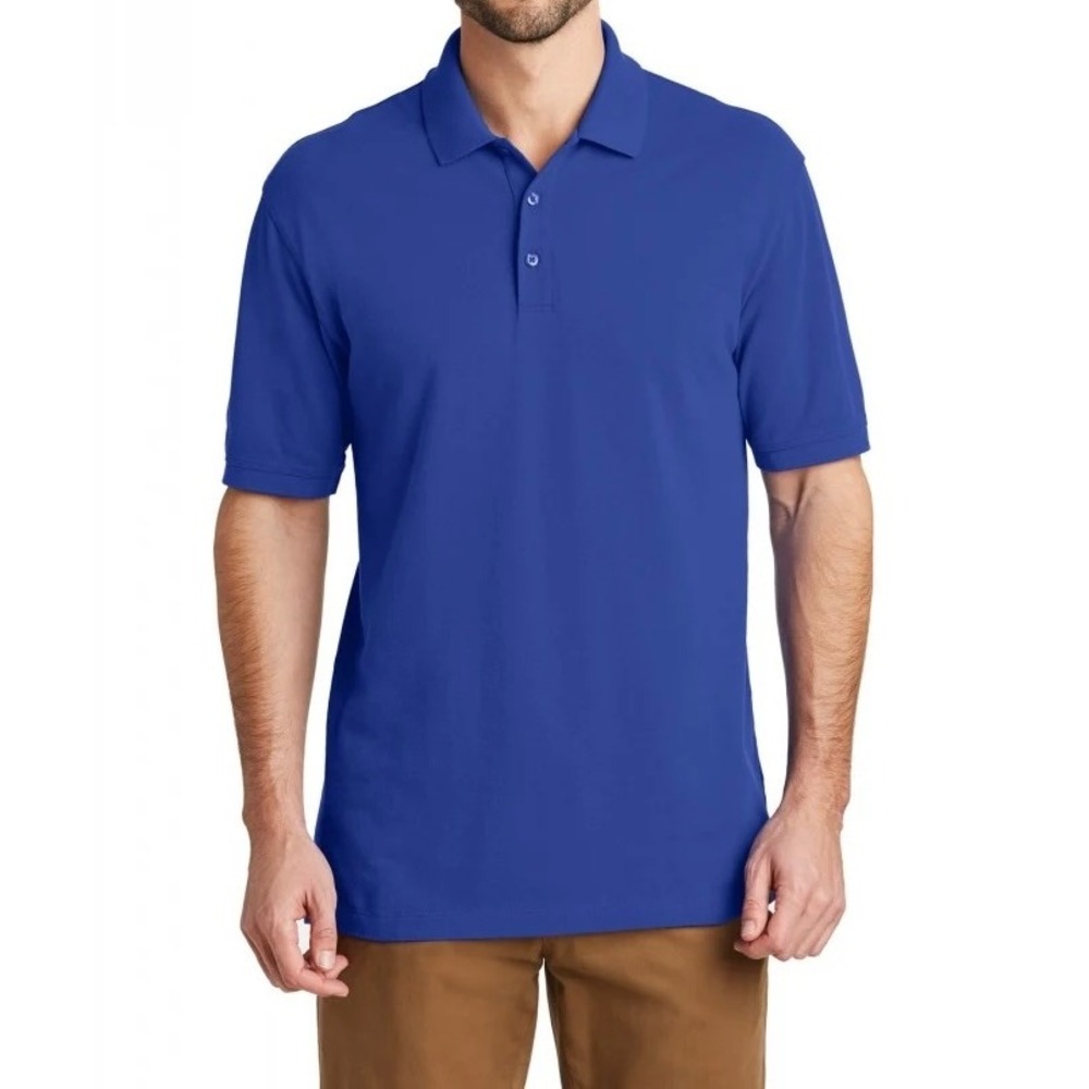 Port Authority Royal Blue Short Sleeve Pique Knit Polo Shirt